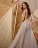 BERTA 2021 Mermaid Backless Bröllopsklänningar Sexig Deep V Neck Beaded Appliqued Wedding Dress Bridal Gowns Robes de Mariée