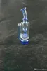 Vidro de vinho, cachimbo de água azul, tubo de equipamento de petróleo, pico ou ciclo de carta 14mm articulação, bem-vindo ao pedido