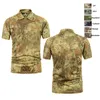 Camuflagem de camuflagem rápida seca ao ar livre Sports Sports Woodland Hunting Shooting camisa Vestido de batalha uniforme