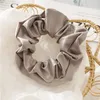 50pcs Kobiet Lady Girl Hair Hairband Pure Color Pu Pu Festestine Sport Dance Scrunchie Elastyczne włosy Ring2192627