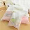 Reizen Opbergtas Frosted Plastic Reclosable Rits Tassen Draagbare Self Seal Packaging Pouch voor Gift Kleding Sieraden