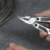 TRABALHO 15 em 1 multi plier aço inoxidável multitool fio stripper ferramenta ferramenta faca cortador de cabo