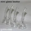 Wasserhaare Mini Water Bong 10mm Glasschüssel Raucher Pfeife DAB Oil Rigs 4,72 Zoll Percolator Tobacco Bongs