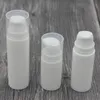 5ml 10ml beyaz havasız şişe losyon pompası mini numune ve test şişeleri vakum kabı kozmetik ambalaj