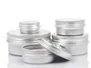 500pcs/lot 5ml 10ml 15ml 20ml 25ml 30ml 50ml 60ml 150ml Aluminum Lip Gloss Container cream jar cosmetic container