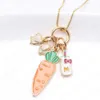 meisjes kinderen charme ketting sieraden schattige cake / voedsel / sap hanger ketting gouden ketting ketting voor kinderen