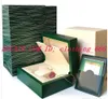 Super Quality Top Luxury Watch Brand Green Original Box Papers Mens Present Klockor Lådor Läder Bag Kort 0 8kg Träklockan