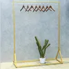 Golden clothing rack Bedroom Furniture Shopping racks in clothes stores display hang shelves Floor hanger clothes-horse