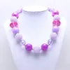 Mode Hübsches Design Kid Chunky Halskette Lila Farbe Bubblegum Bead Chunky Halskette Kinder Schmuck Für Kleinkind Mädchen