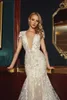 Calla Blanche 2019 Mermaid Wedding Dresses V Neck Lace Bridal Gowns Sleeveless Backless Beach Boho Wedding Dress Plus Size