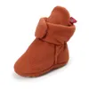 Baby-Mädchen-Stiefel Schuhe neugeborenes Kind Cotton Soft Anti-Rutsch-warme Fleece-Booties warme Winter Socken Hausschuhe Krippe Schuhe