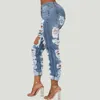 Frauen Jeans riss für Frauen dünne Frau Elastische Loch gebleichter Casual Denim Slim Tight Bleistift Pants Spodnie Damskie