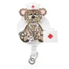 Porte-clés personnalisés dessin animé médical rétractable ID Badge bobine infirmière nom porte-carte pince forme animale pour accessoires populaires