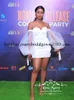 Sexy Off Ramię Biały Koktajl Party Dresses 2020 Plus Size Puff Długie Rękawy Afryki Arabskie Tanie Krótkie Formalne Wieczorowe Suknie Homecoming