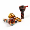 Glass Bowl 14mm Male Joint Colorful wig wag Smoking dry herb Holder pieces for Oil Rig Dab Rigs