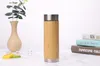 Fedex Naturel Bambou Tumbler 350 ml En Acier Inoxydable Doublure Bouteille Vide Flacons Bouteilles Isolées Café Thé Tasse Bambou Tasse