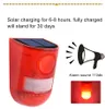 Güneş Alarm lambası 110db uyarı sesi 6led kırmızı ışık ip65 su geçirmez hareket sensörü Depo için Dikkat Işıkları Gizli Yer Wall1334706