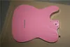 Special Price Semi-hollow Pink Electric Guitar Body With Body Binding,White Pickguard,Can be customized as request