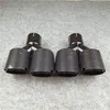 1 paire de tuyaux d'échappement noirs grillés brillants modèle Y adaptés à toutes les voitures tuyau d'échappement silencieux en acier inoxydable longueur 240 mm