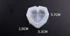 Diamond Heart Soap Mold Kaars Schimmel Siliconen Flexibele Mallen Cake Cookies Chocolade DIY Decor 3 Size