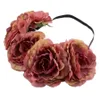 Feminino Rose Headband Grinalda Arcos de Cabelo Headband Mulheres Bohemia Seaside Flor Headband Coroa Cocar de Casamento Coroa de Flores DH1088