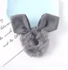 Europa e Stati Uniti nuove orecchie di coniglio semplice coda di cavallo monocromatico peluche anello per capelli accessori per capelli ragazza P086