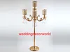 Nuovo stile Centrotavola per decorazioni nuziali Decorazione candelabri in oro a 5 braccia alti 733