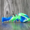 Nuovo arrivo 4.2 pollici lisca di pesce in silicone a forma di cucchiaio pipa per tabacco pipa a mano con ciotola di vetro Bubbler Dab pipe ad acqua accessori per fumo