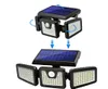 Światła słoneczne Zewnętrzne Ameritop 128 LED 800LM Wireless LED Solar Motion Sensor Lights Outdoor 3 Regulowane głowice, oświetlenie szerokokątne 270 °