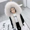 Sundae Angel Girls Winter Coat Hooded Faux Fur Thicken Warm Children Jacket For Boy Parka Clothes Kids Outerwear 2-9 Years