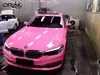 Super glanzend roze vinyl wrap filmlijm sticker sticker glanzende auto wikkelfolie over luchtafgifte