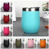 12oz Stainless Steel Tumbler Wine Glasses Egg Cup Water Bottle Double Wall Vacuum Insulated Beer Mug Kitchen Bar Drinkware SEA SHIP RRA2835