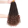 Senegalese Twist Hair Half Curly Fashion 22 tums Kanekalon Crochet Braids Senegalese Twist Hair Hairstyle Syntetiskt hår för fläta