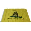 90*150 CM Gadsden-Flagge „DONT TREAD ON ME“, gelbe Schlangenflagge, Banner, hochwertige Polyester-Heimdekoration