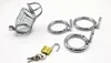 Male Chastity Device Cock Cage Restraint Stainless Steel Penis Ring Virginity Chastity Lock Belt SM Bondage adult sex toys Product9323273