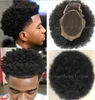 Perucas 4mm Afro Kinky Curl Brasileiro Virgem Cabelo Humano Substituição Mono Lace Peruca para Jogadores de Basketbass e Fãs Entrega Expressa Rápida