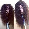 الباروكات الدانتيل الطويلة السوداء البسكانية مجعد الحرارة riftant ladys hair hair شعر مستعار الأفرو jurly مجعد أفريقيا