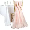 Wholesale chiffon chair sash for wedding decorations good quality Chiffon Chair Sashes Width 55cm And Length 200cm