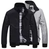 Waidx Bomber Veste Hommes Gris Survêtement Softshell Coupe-Vent Pluie Casual Vestes Lâche Mince Manteau Zipper Streetwear Noir, Bleu