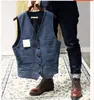 2020 Blue Groom Vests Attire Wedding Bestmen Wool Herringbone Tweed Custom Made Slim Fit Mens Suit Vest Farm Prom Dress Waistcoat 209o