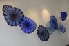 Natalizio decorativo blu scuro lampada decorazione fiore arte stile lastre in vetro di Murano soffiato a bocca per camino decorazione della parete delle scale