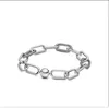 Real S925 Sterling Silver Charms Bracelets Me Collecction Chunky Link Bracelet Bangle Fit For Pandora DIY Bead Charm