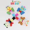 5pcs / parti 0-2 år gammal baby leksak rattle baby hand fångad djur tandgel bb stick handring