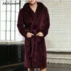 Большие размеры 4xl 5xl, зима-осень, плотные фланелевые мужские и женские банные халаты, домашняя одежда для джентльменов, мужская одежда для сна, пижамы262u