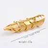 2019 Gothic Knuckle Armor Skull Finger Rings Punk Gold Silver Briroze Knight Ringen voor Mannen Dames Party Sieraden Geschenken Punk Ringen