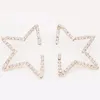 Fashion-star charm earrings for women tennis diamond stars ear studs western girls rhinestone golden jewelry free shipping