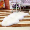 Urijk Soft Sheepskin Cover Cover ciepłe owłosie dywan podkładka gładka skóra futra prosta puszyste dywaniki zmywalne sypialnia faux mata Home4755182