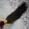 人間の髪の毛束ペルーバンドルバルクの緯糸100 g 100％人間の髪1編組のための塊状の髪を束ねます