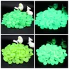 50pcs glow in the dark stones luminous pebbles Rocks Stone for Garden Plants ormantants通路水族館水槽パーティーの装飾