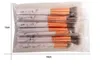 10pcs/set Marble Makeup Brushes Blush Powder Eyebrow Eyeliner Highlight Concealer Contour Foundation with opp bag